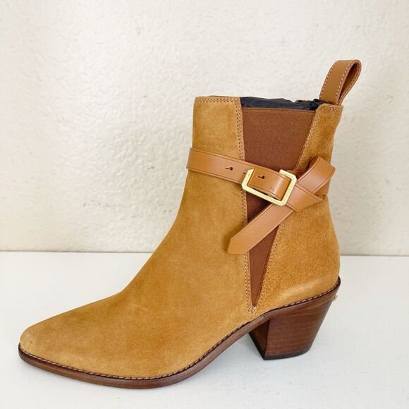 Zadig & Voltaire Tyler Suede pointed toe Western heeled Ankle Bootie FR 39/US 8 - Picture 7 of 17